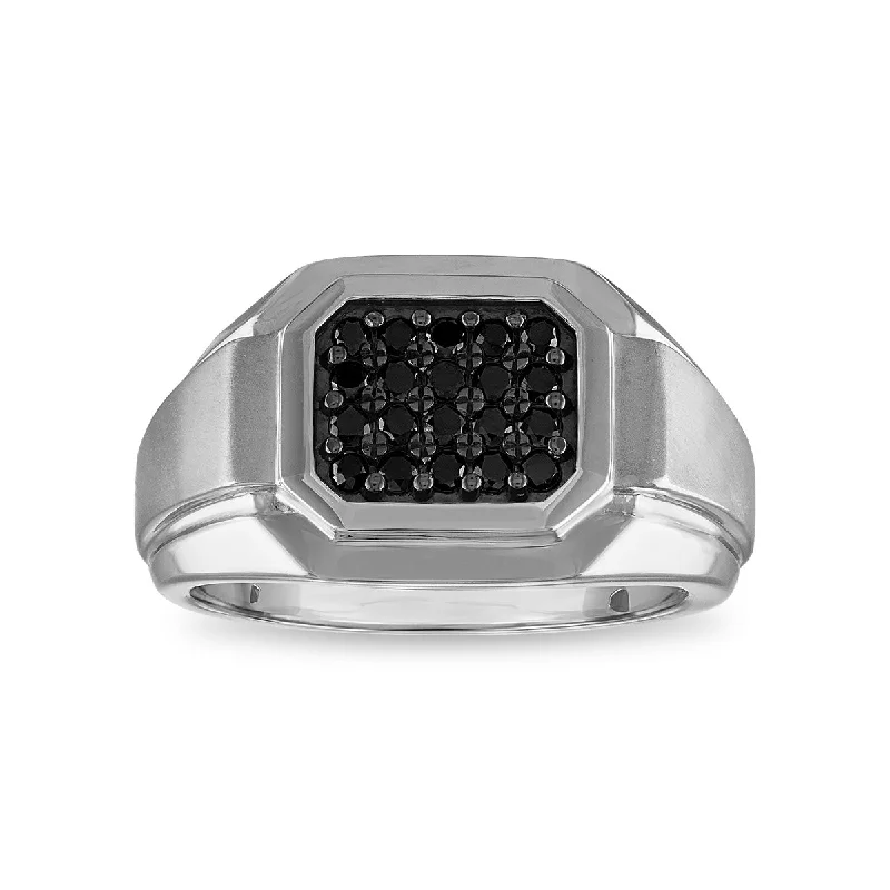 Dazzle With Discounts – Shop Jewelry On Sale 1/2 CTW Treated Black Diamond Ring in Sterling Silver Dazzle With Discounts – Shop Jewelry On Sale 1/2 CTW Treated Black Diamond Ring in Sterling Silver