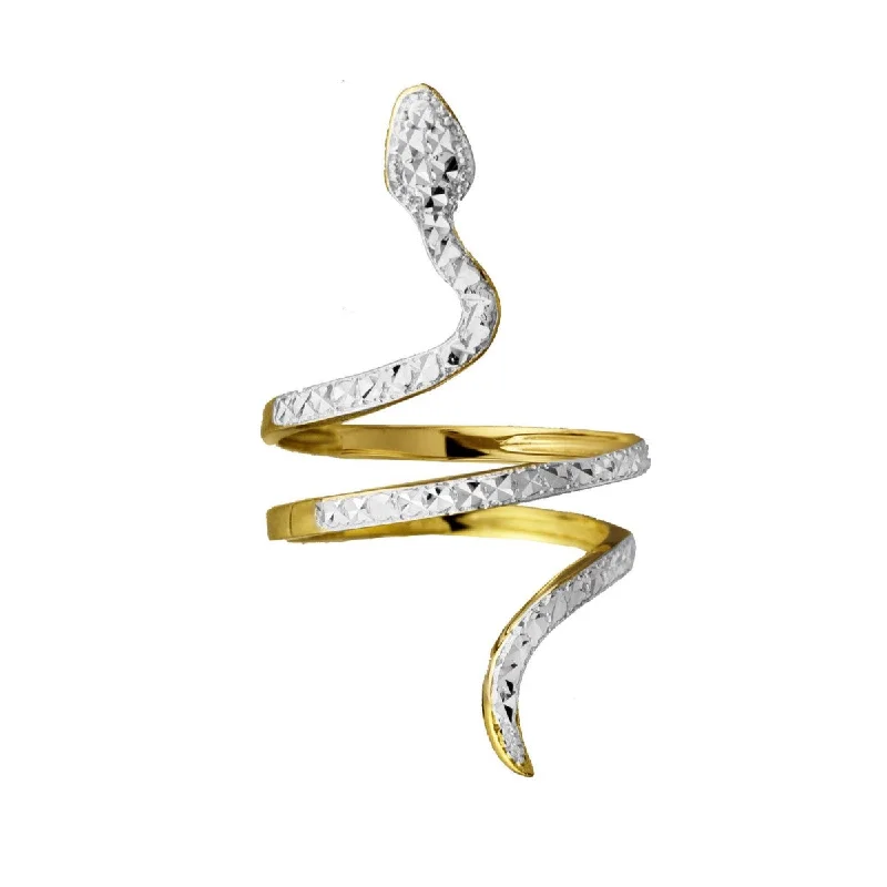Once-A-Year Jewelry Deals – Shop Before They’Re Gone 10KT Gold Two-Tone Snake Ring