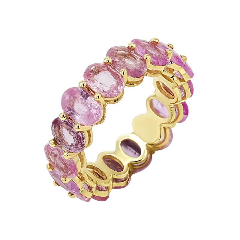 Chic And Stylish Jewelry At Exclusive Prices Genuine Pink Sapphire Oval Eternity Band Chic And Stylish Jewelry At Exclusive Prices Genuine Pink Sapphire Oval Eternity Band
