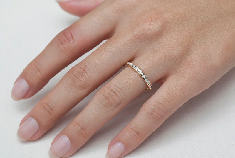 Trending Jewelry Styles Now At Limited-Time Discounts 1.3mm Diamond Channel Set Eternity Band Trending Jewelry Styles Now At Limited-Time Discounts 1.3mm Diamond Channel Set Eternity Band