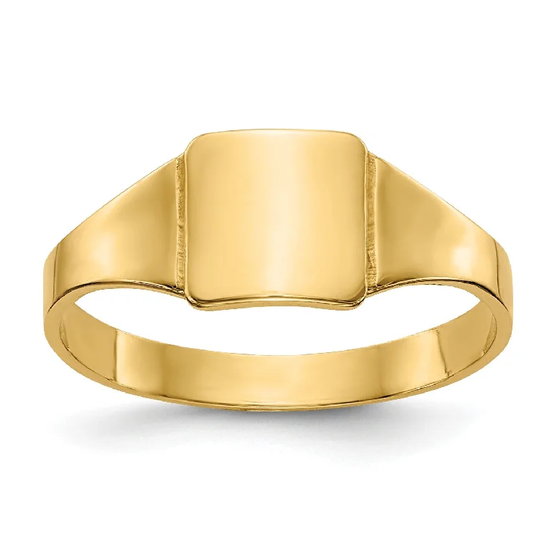 Fashion-Forward Jewelry At Incredible Prices 14KT Yellow Gold Childrens Signet Ring; Size 4 Fashion-Forward Jewelry At Incredible Prices 14KT Yellow Gold Childrens Signet Ring; Size 4