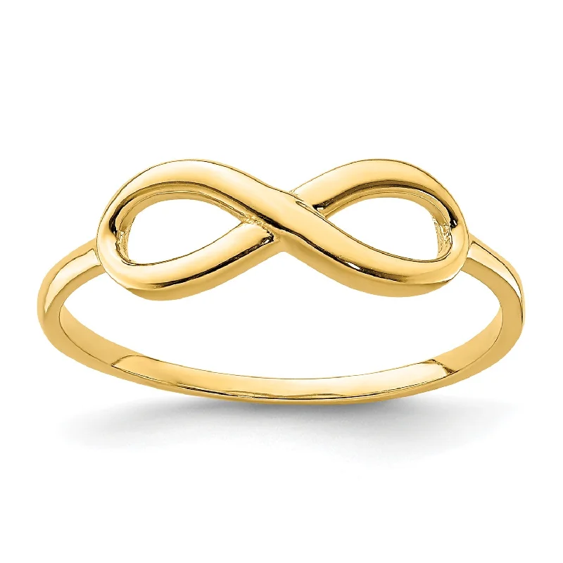 Exclusive Jewelry Sale Event – Shop Now 14KT Yellow Gold Infinity Ring; Size 7