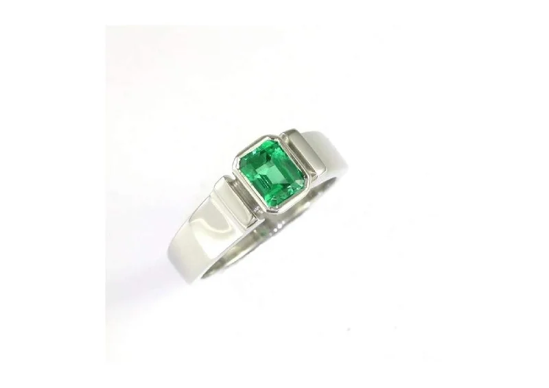Must-Have Jewelry At Unbelievable Discounts Columbian Emerald Ring, White Gold