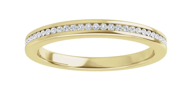 Luxury Jewelry Sale – Sparkle For Less 1mm Diamond Channel-Set Band