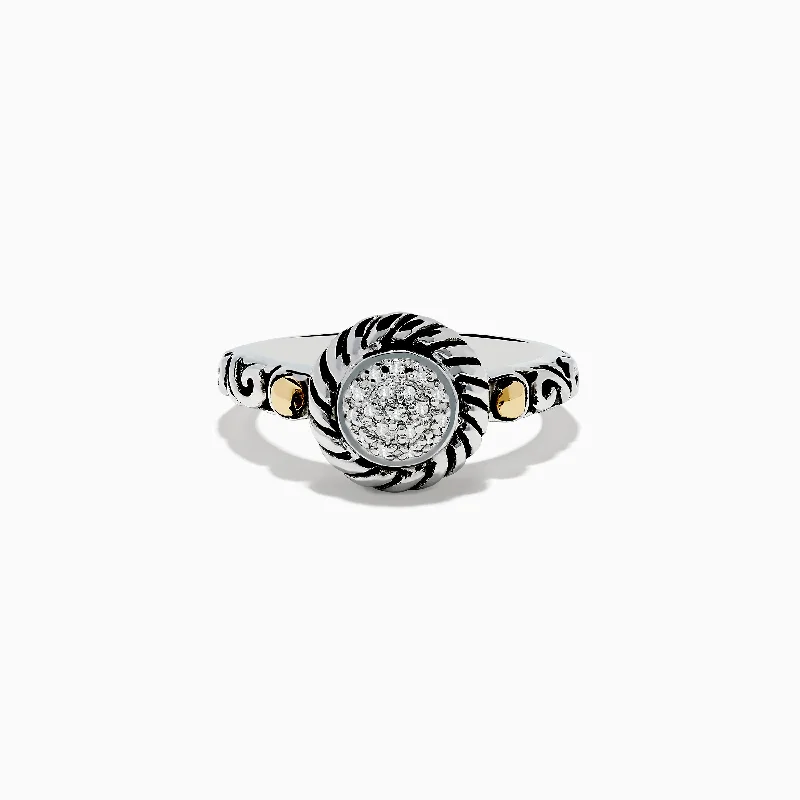 Unique Jewelry For Less – Shop The Sale Now 925 Sterling Silver and 18K Yellow Gold Diamond Ring Unique Jewelry For Less – Shop The Sale Now 925 Sterling Silver and 18K Yellow Gold Diamond Ring
