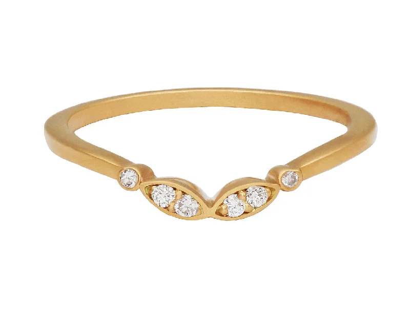 Exclusive Jewelry Sale – Sparkle For Less Alex Marquise Curved Gold Band