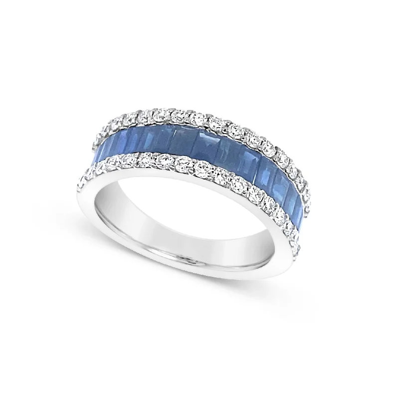 High-End Sparkle, Low-End Prices – Jewelry Sale Live Baguette Sapphire and Round Diamond Ring High-End Sparkle, Low-End Prices – Jewelry Sale Live Baguette Sapphire and Round Diamond Ring