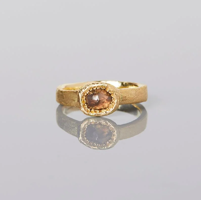 Bestselling Jewelry At Special Promotional Rates BDR24-OOAK | 0.8 Carat 15th Anniversary One-of-a-Kind Brown Diamond Ring