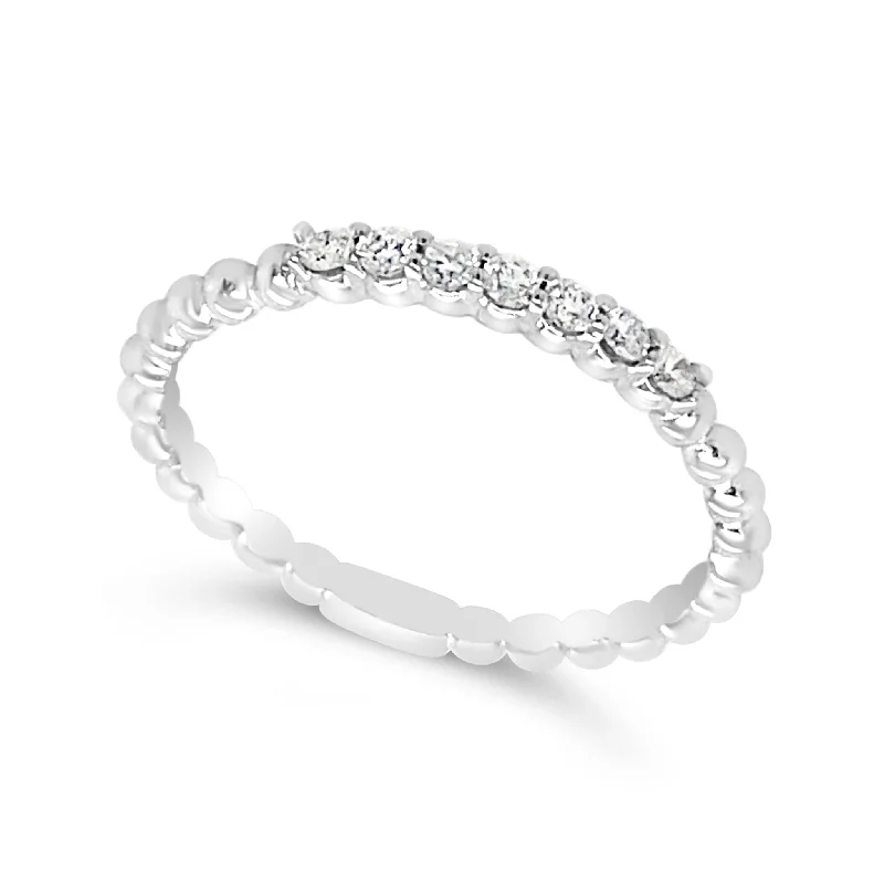 Dazzle In Elegance With Our Biggest Jewelry Sale Bead Design and Diamond Accented Stackable Ring Dazzle In Elegance With Our Biggest Jewelry Sale Bead Design and Diamond Accented Stackable Ring