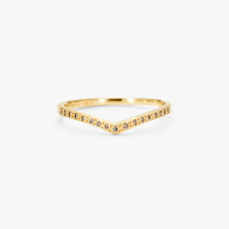 Breathtaking Jewelry, Breathtaking Prices R9702BR | Brown Diamond Cresting Band