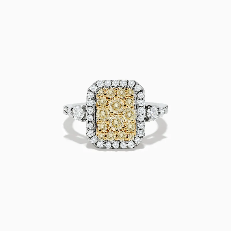 Limited-Time Offer On Elegant Jewelry Pieces Canare` 14K Two Tone Gold White and Yellow Diamond Ring Limited-Time Offer On Elegant Jewelry Pieces Canare` 14K Two Tone Gold White and Yellow Diamond Ring
