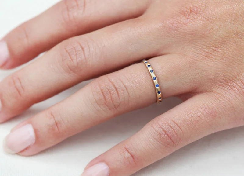Shop Trending Jewelry With Exclusive Savings Celeste Gold & Blue Sapphire Pavé Band