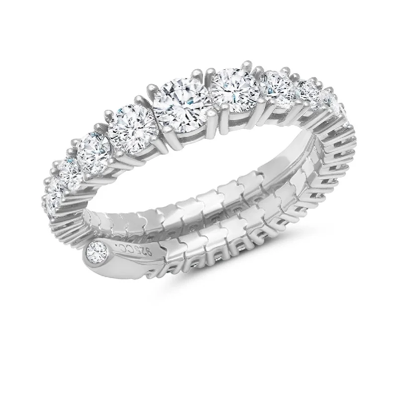 Elegant Necklaces And Bracelets At Limited-Time Offers Crislu Platinum Plated Sterling Silver Cubic Zirconia Graduated Wrap Ring Elegant Necklaces And Bracelets At Limited-Time Offers Crislu Platinum Plated Sterling Silver Cubic Zirconia Graduated Wrap Ring