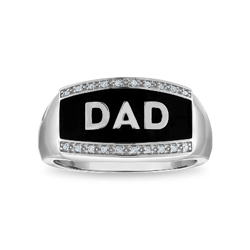 Your Dream Jewelry At Dream Prices – Shop Now Diamond Accent Dad Ring in Rhodium Plated Sterling Silver Your Dream Jewelry At Dream Prices – Shop Now Diamond Accent Dad Ring in Rhodium Plated Sterling Silver