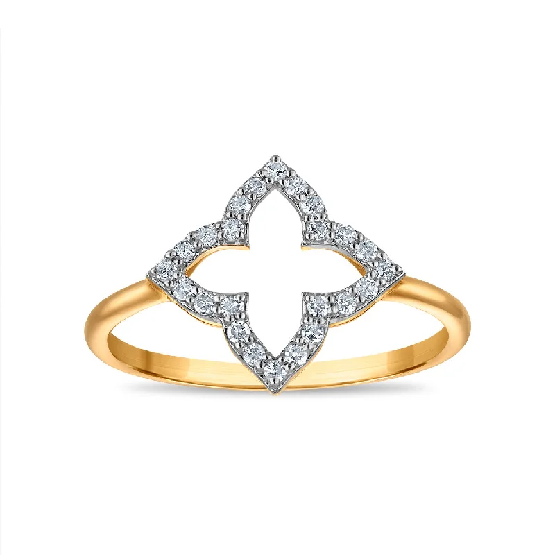 Shop Signature Jewelry Styles At Exclusive Prices Diamond Clover Ring in 10KT Yellow Gold Shop Signature Jewelry Styles At Exclusive Prices Diamond Clover Ring in 10KT Yellow Gold