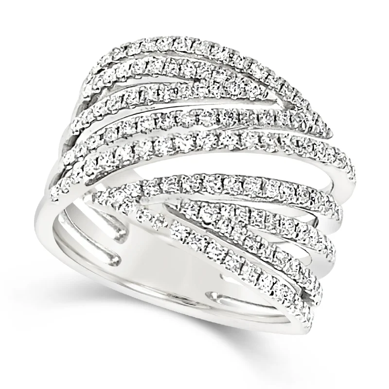 Grab Your Favorite Jewelry At The Lowest Prices Diamond Nine Row Asymmetrical Design Ring Grab Your Favorite Jewelry At The Lowest Prices Diamond Nine Row Asymmetrical Design Ring