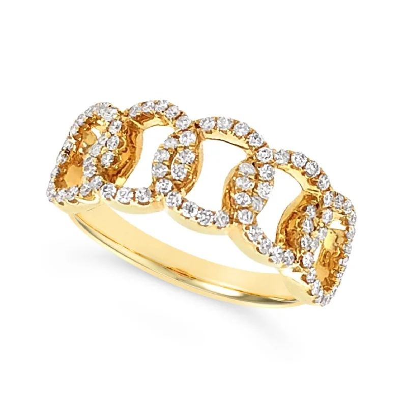 Limited-Time Offer On Elegant Jewelry Pieces Diamond Open Link Design Ring