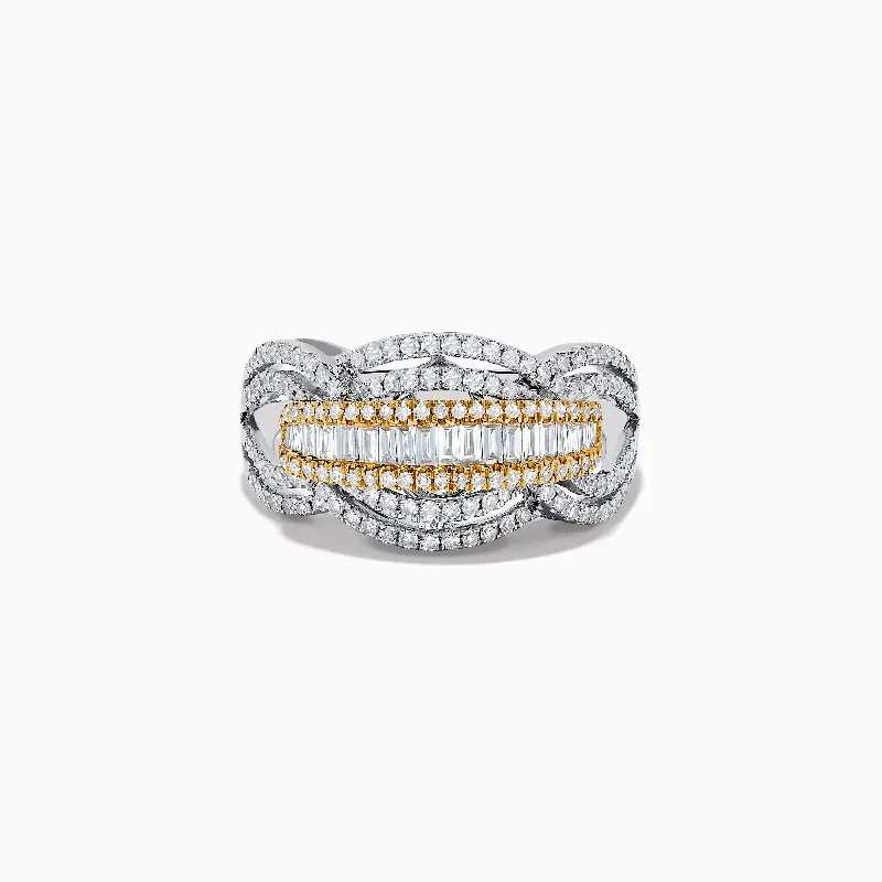Big Discounts On Elegant Jewelry Collections Duo 14K White and Yellow Gold Diamond Ring Big Discounts On Elegant Jewelry Collections Duo 14K White and Yellow Gold Diamond Ring