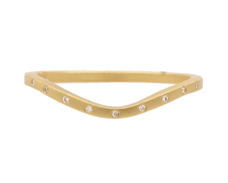 Bestselling Jewelry At Special Promotional Rates Edie White Diamond Celeste Curved Band