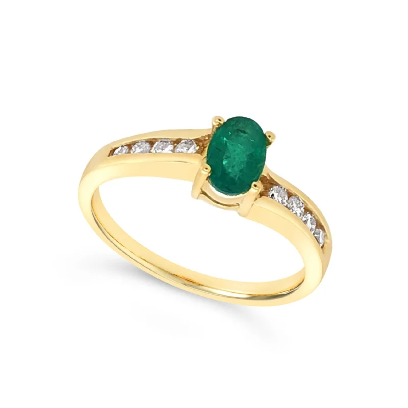 Flash Sale On Stunning Jewelry – Don't Miss Out Oval Emerald and Channel Set Diamond Ring Flash Sale On Stunning Jewelry – Don't Miss Out Oval Emerald and Channel Set Diamond Ring