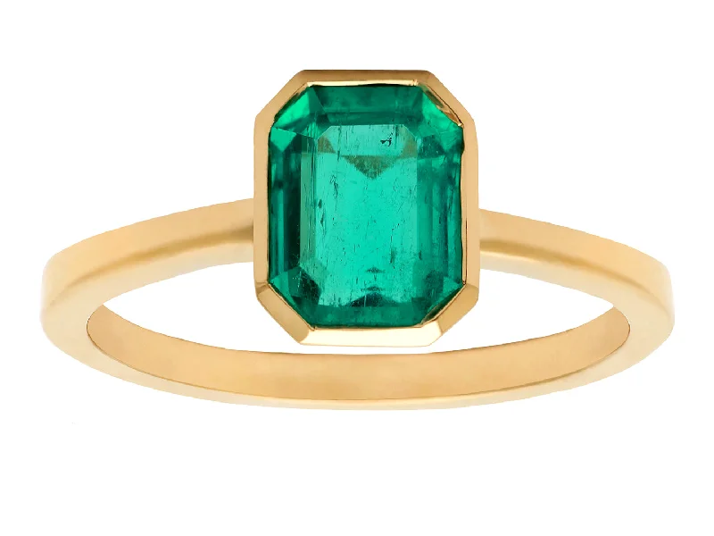Buy More, Save More On Stunning Jewelry Pieces 1ct Emerald Cut Colombian Emerald & Yellow Gold Bezel Ring Buy More, Save More On Stunning Jewelry Pieces 1ct Emerald Cut Colombian Emerald & Yellow Gold Bezel Ring