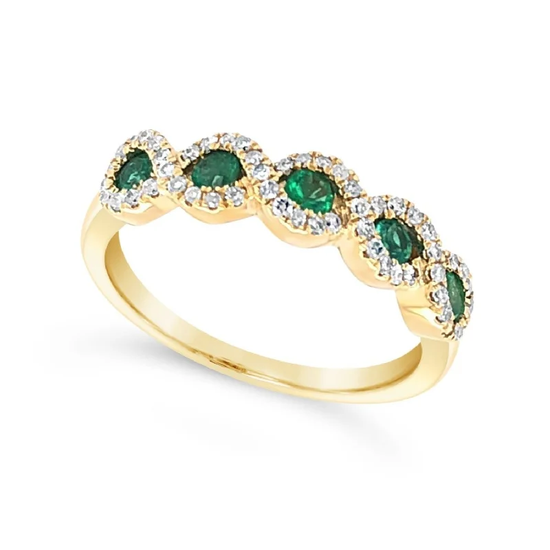 Best-Selling Jewelry Now Available At Special Deals Five Emerald and Tapered Diamond Halo Ring Best-Selling Jewelry Now Available At Special Deals Five Emerald and Tapered Diamond Halo Ring