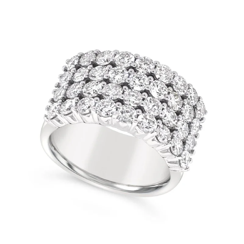 Bestselling Jewelry At Special Promotional Rates Four Row Diamond Wide Ring