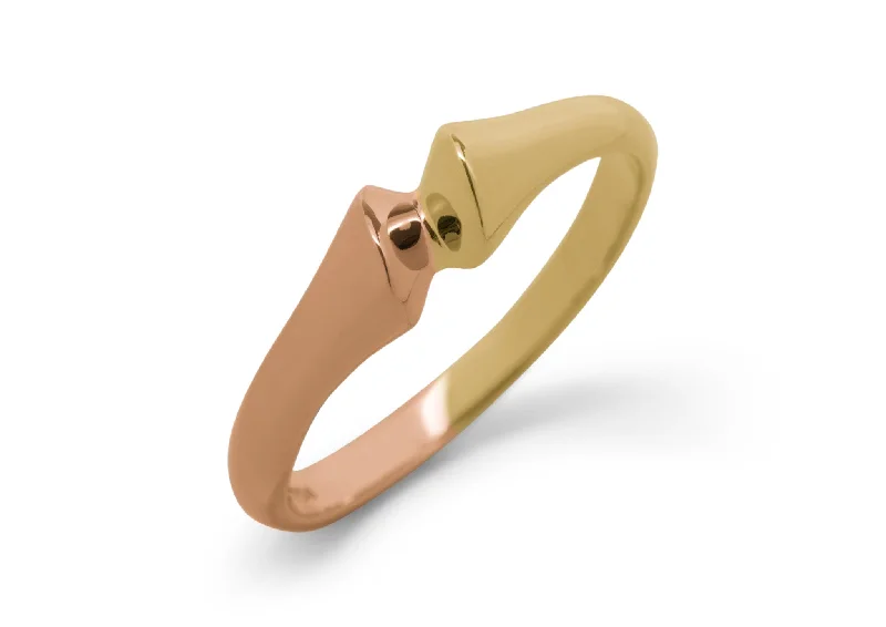 Stunning Statement Jewelry, Unbeatable Discounts JW195 Bitone Dress Ring, Yellow & Red Gold Stunning Statement Jewelry, Unbeatable Discounts JW195 Bitone Dress Ring, Yellow & Red Gold