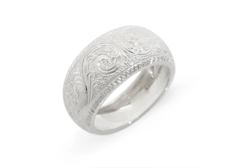 Exclusive Online Jewelry Sale – Don't Wait Hand Engraved Ring, Sterling Silver