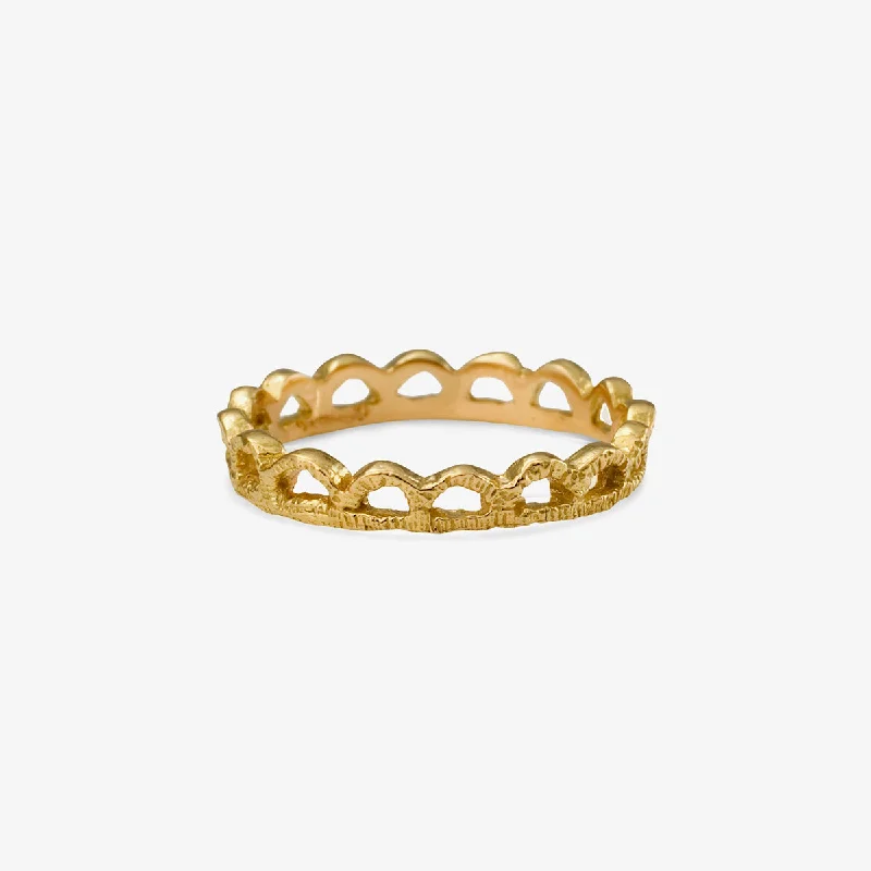 Chic, Trendy, And Affordable Jewelry Sale R0803 | Lace Scallop Ring
