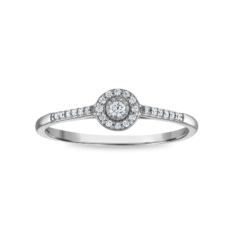 Sparkle For Less – Shop Our Limited-Time Jewelry Deals LoveSong 1/10 CTW Diamond Promise Halo Ring in 10KT White Gold Sparkle For Less – Shop Our Limited-Time Jewelry Deals LoveSong 1/10 CTW Diamond Promise Halo Ring in 10KT White Gold