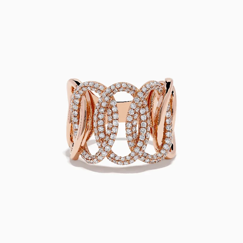 Limited-Stock Jewelry Clearance – Grab Your Favorites Now Pave Rose 14K Rose Gold Interlocking Circles Diamond Ring 1.04 TCW Limited-Stock Jewelry Clearance – Grab Your Favorites Now Pave Rose 14K Rose Gold Interlocking Circles Diamond Ring 1.04 TCW