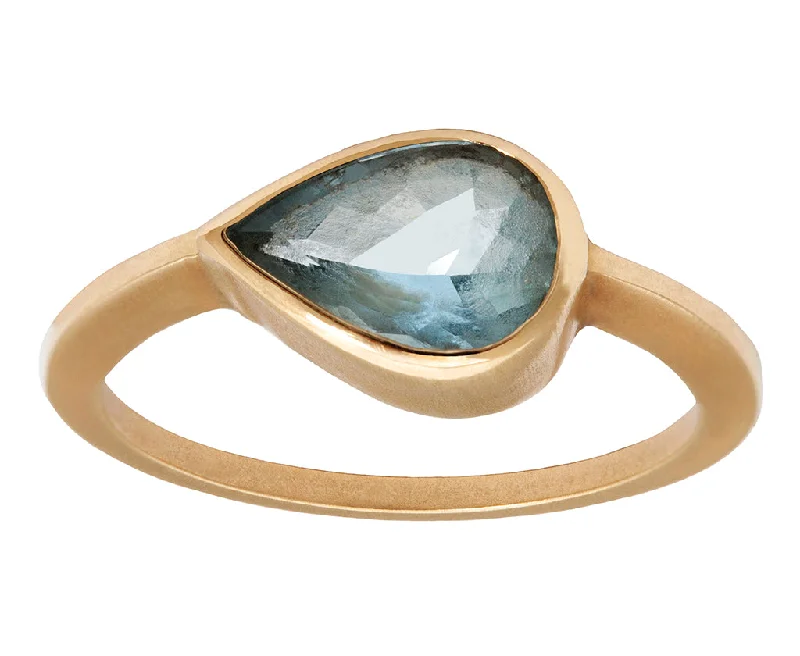 Don't Miss Our Biggest Jewelry Sale Of The Season 3ct Pear Aquamarine & Gold Bezel Ring Don't Miss Our Biggest Jewelry Sale Of The Season 3ct Pear Aquamarine & Gold Bezel Ring