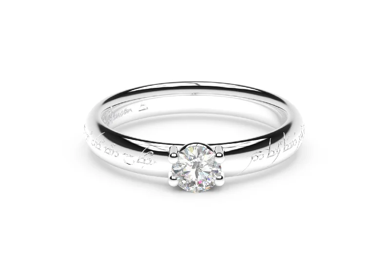Limited Stock On Premium Jewelry At Low Prices Contemporary Elvish Engagement Ring - Slim, White Gold & Platinum Limited Stock On Premium Jewelry At Low Prices Contemporary Elvish Engagement Ring - Slim, White Gold & Platinum