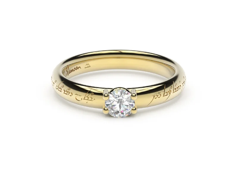 Luxury Jewelry At Unbeatable Discounts Contemporary Elvish Engagement Ring - Slim, Yellow Gold Luxury Jewelry At Unbeatable Discounts Contemporary Elvish Engagement Ring - Slim, Yellow Gold