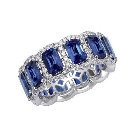 Shop Stylish Jewelry Now And Save Big Sapphire and Diamond Eternity Ring