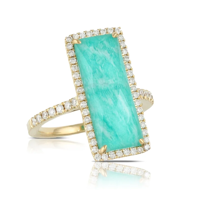 Affordable Elegance – Special Jewelry Sale Now Live Amazonite and Diamond Ring