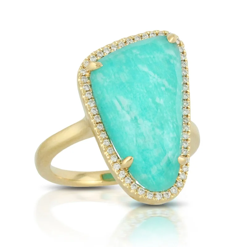 Best Jewelry Sale Prices – Limited-Time Offer Amazonite and Diamond Ring