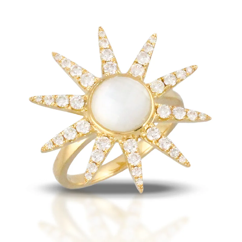 Glamorous Jewelry, Glamorous Deals – Shop Now Mother of Pearl and Diamond Ring