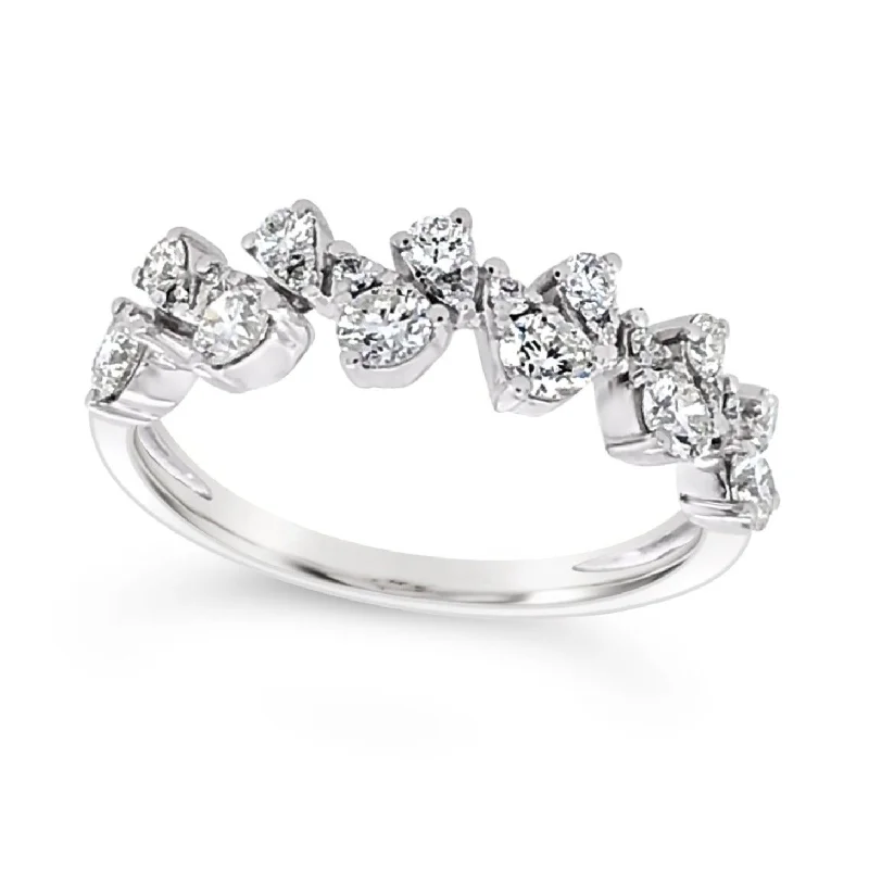 Clearance Sale On High-End Jewelry Collections Round and Trillion Shaped Diamond Bezel Set Band Clearance Sale On High-End Jewelry Collections Round and Trillion Shaped Diamond Bezel Set Band