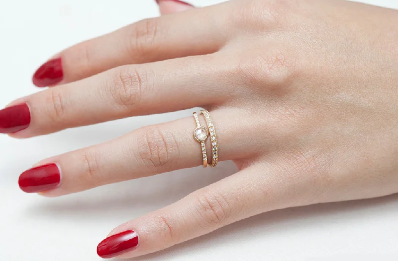 Seasonal Jewelry Sale – Upgrade Your Style Today 0.30ct Round White Rose-cut Diamond & Yellow Gold Pavé Wire Ring Seasonal Jewelry Sale – Upgrade Your Style Today 0.30ct Round White Rose-cut Diamond & Yellow Gold Pavé Wire Ring