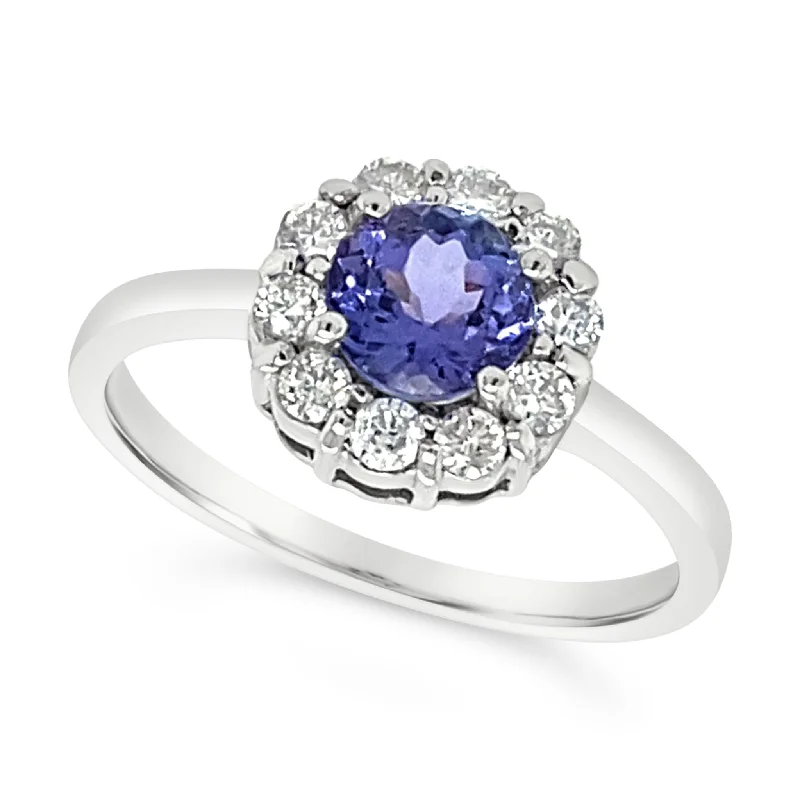 Unlock Unbeatable Jewelry Deals Before They’Re Gone Round Tanzanite and Diamond Halo Ring Unlock Unbeatable Jewelry Deals Before They’Re Gone Round Tanzanite and Diamond Halo Ring