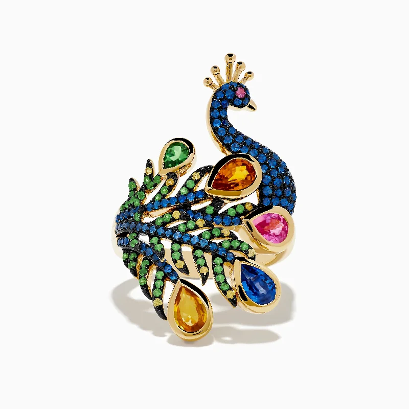 Personalized Jewelry Sale – Meaningful Gifts At Great Prices Safari 14K Yellow Gold Multi Sapphire Peacock Ring Personalized Jewelry Sale – Meaningful Gifts At Great Prices Safari 14K Yellow Gold Multi Sapphire Peacock Ring