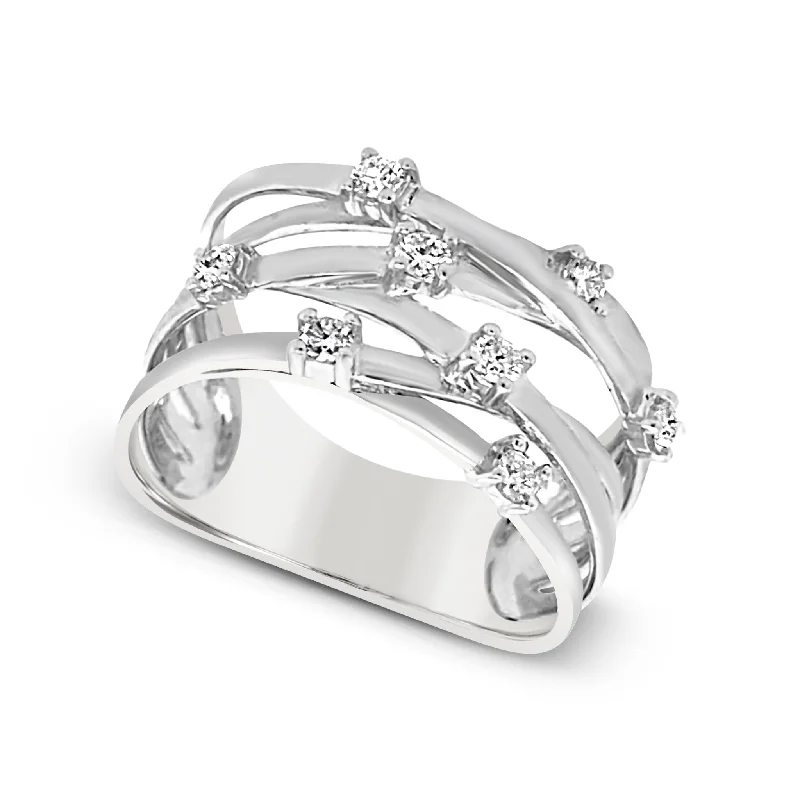 Shop Dazzling Jewelry At The Best Prices Satin Finish Single Diamond Detail Crossover Ring Shop Dazzling Jewelry At The Best Prices Satin Finish Single Diamond Detail Crossover Ring