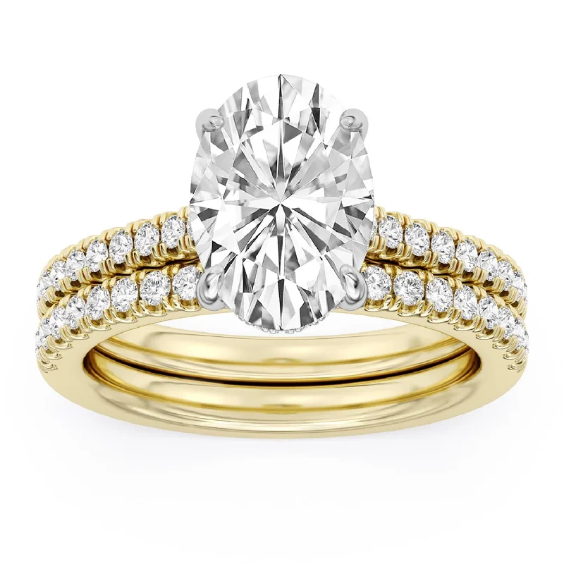 Limited-Stock Jewelry Sale – Once It's Gone, It's Gone Signature EcoLove Diamond Dreams 4-1/6 CTW 100 Facet Centurion Diamond Bridal Set in 18KT Yellow Gold Limited-Stock Jewelry Sale – Once It's Gone, It's Gone Signature EcoLove Diamond Dreams 4-1/6 CTW 100 Facet Centurion Diamond Bridal Set in 18KT Yellow Gold