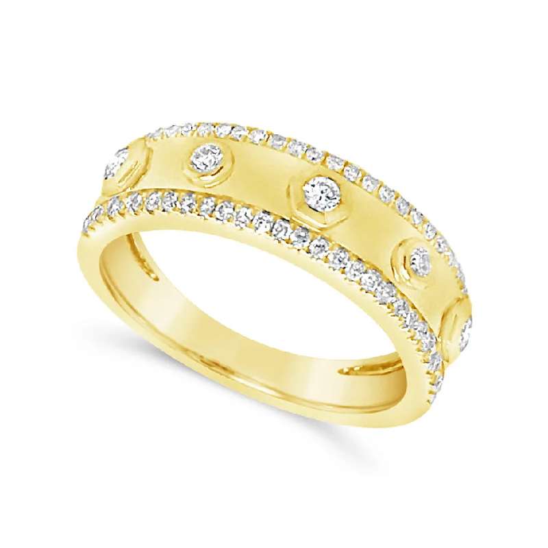 Gorgeous Jewelry, Limited-Time Savings Single Diamond Accented and Diamond Outer Row Design Ring Gorgeous Jewelry, Limited-Time Savings Single Diamond Accented and Diamond Outer Row Design Ring