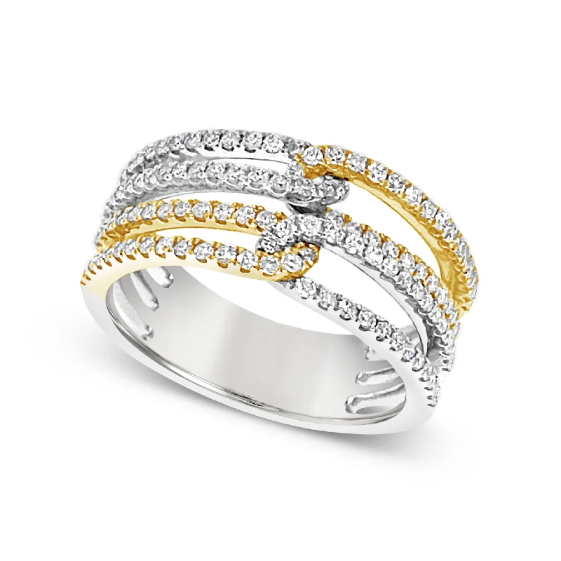 Exclusive Jewelry Sale – Grab Timeless Pieces Now Six Row Overlapping Design Ring