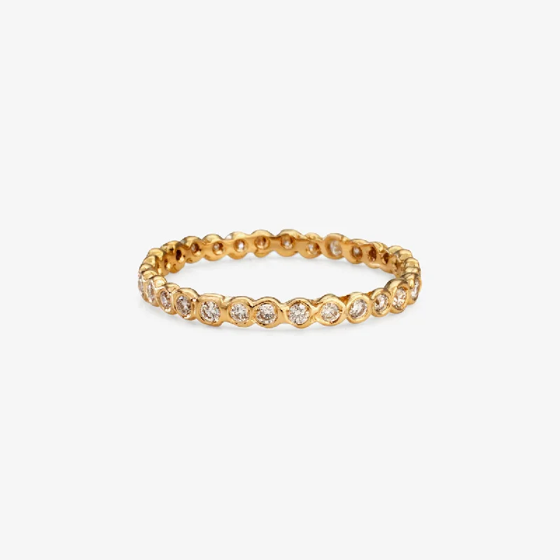 Shop Fine Jewelry With Amazing Deals R1102W | Small White Diamond Circle Eternity Band