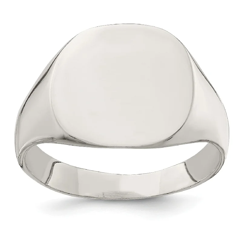 Fashion-Forward Jewelry At Incredible Prices Sterling Silver 14x15mm Closed Back Signet Ring Fashion-Forward Jewelry At Incredible Prices Sterling Silver 14x15mm Closed Back Signet Ring