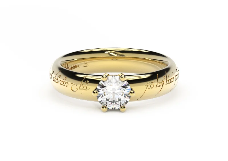Dainty And Elegant Jewelry Now At Reduced Prices Classic Elvish Engagement Ring, Yellow Gold Dainty And Elegant Jewelry Now At Reduced Prices Classic Elvish Engagement Ring, Yellow Gold